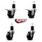 Service Caster 3'' Phenolic Swivel 1-3/4'' Expand Stem Caster Set 2 Total Lock Brakes, 4PK SCC-EXTTL20S314-PHS-2-S-2-134 - alternate 2